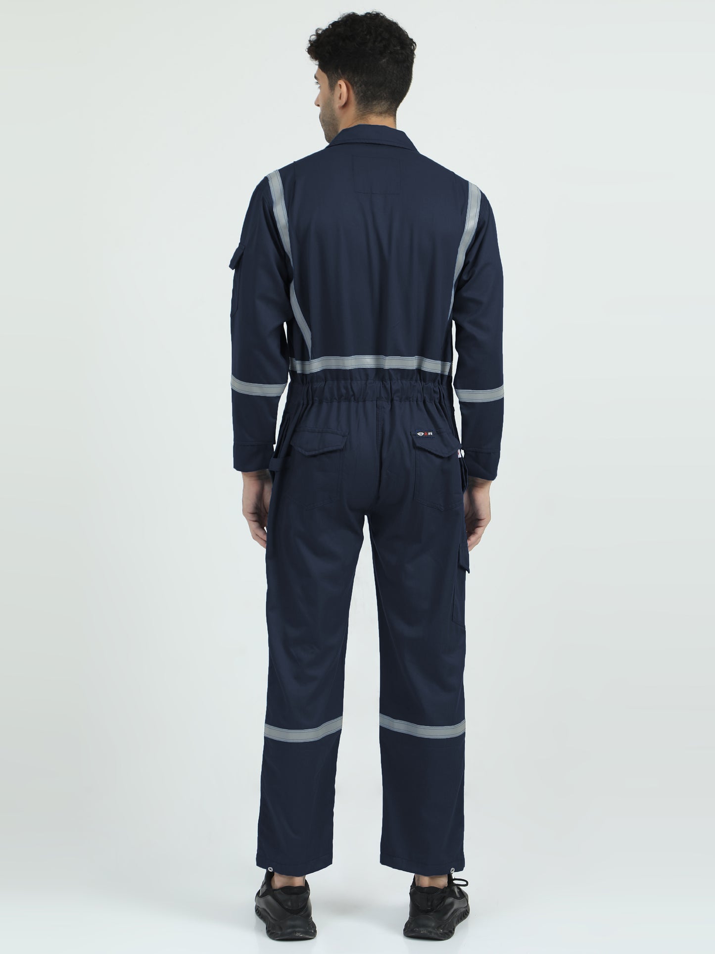 NuMode Industrial Inherent Fire Retardant High-Visibility Coverall - Navy