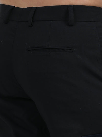 NuMode Cotton Stretch Double Pocket Cargo Trousers - Black