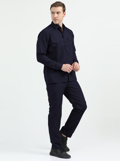 NuMode Full Sleeves Work Shirt - Navy