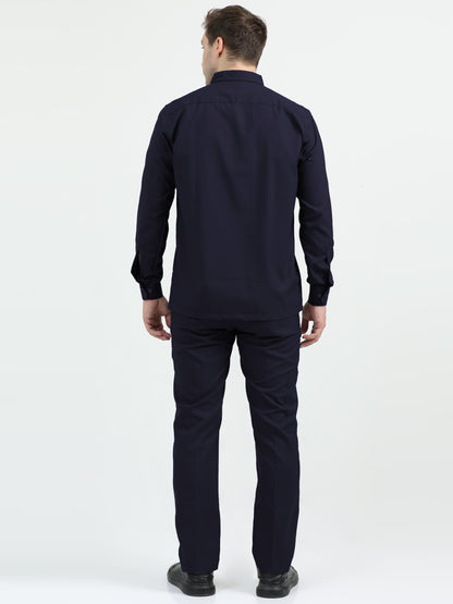 NuMode Full Sleeves Work Shirt - Navy