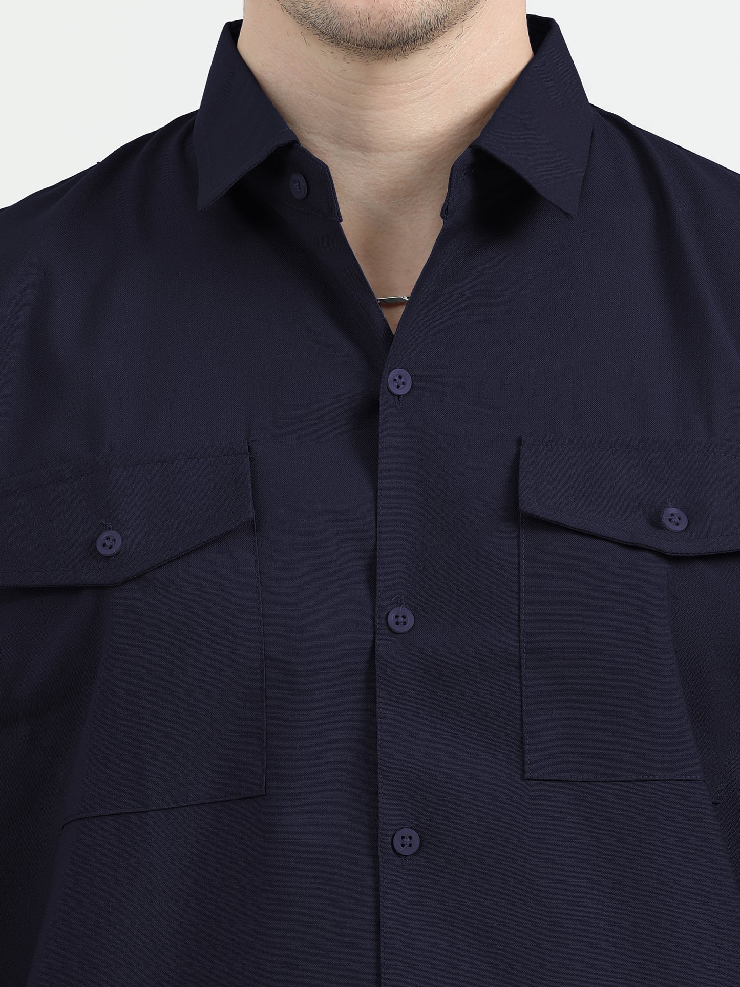 NuMode Full Sleeves Work Shirt - Navy