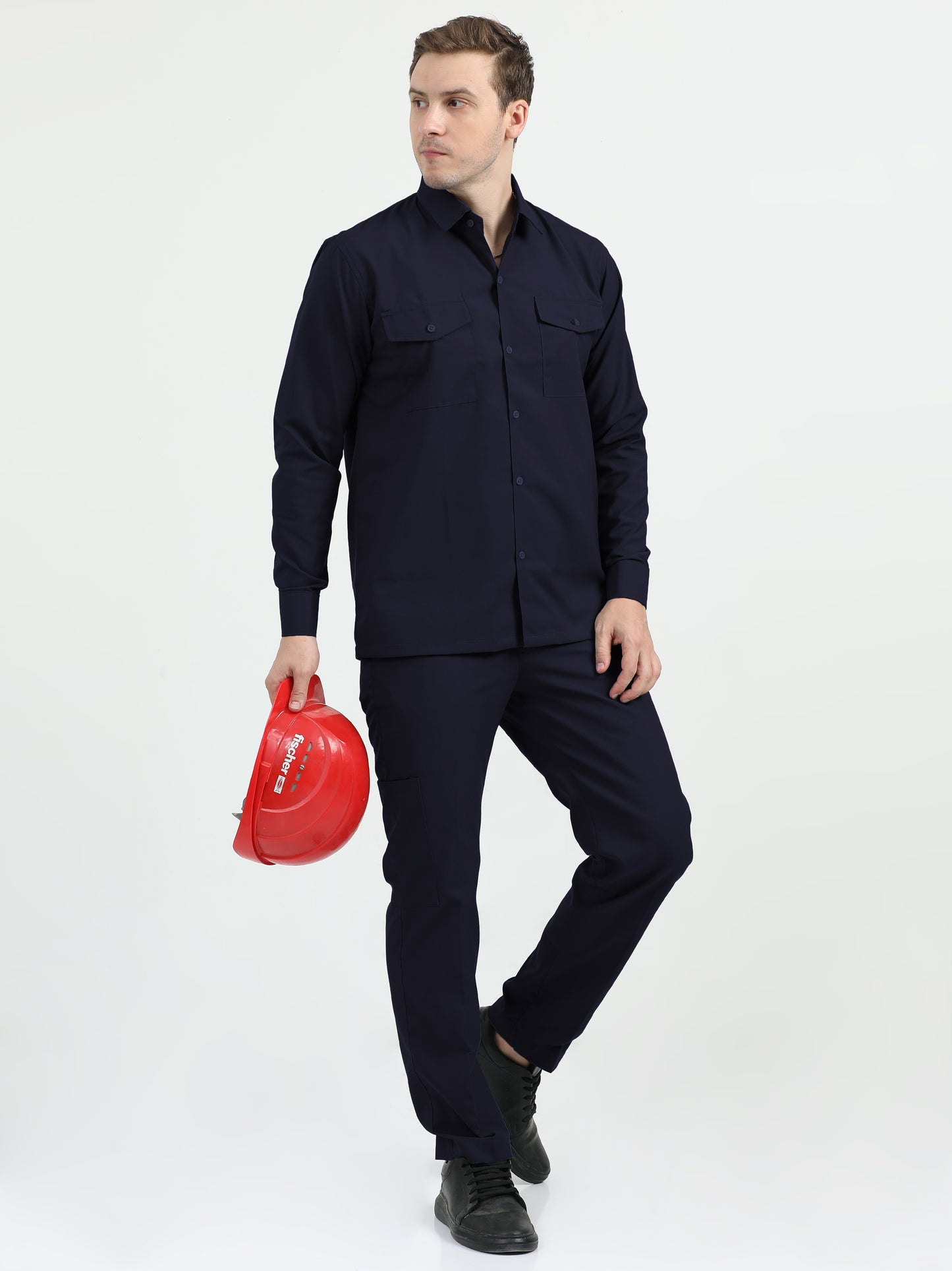 NuMode Full Sleeves Work Shirt - Navy