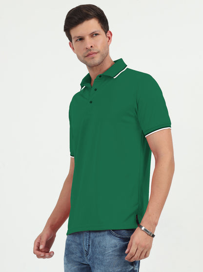 NuMode DryFit Polo with Tipping Collar - Green