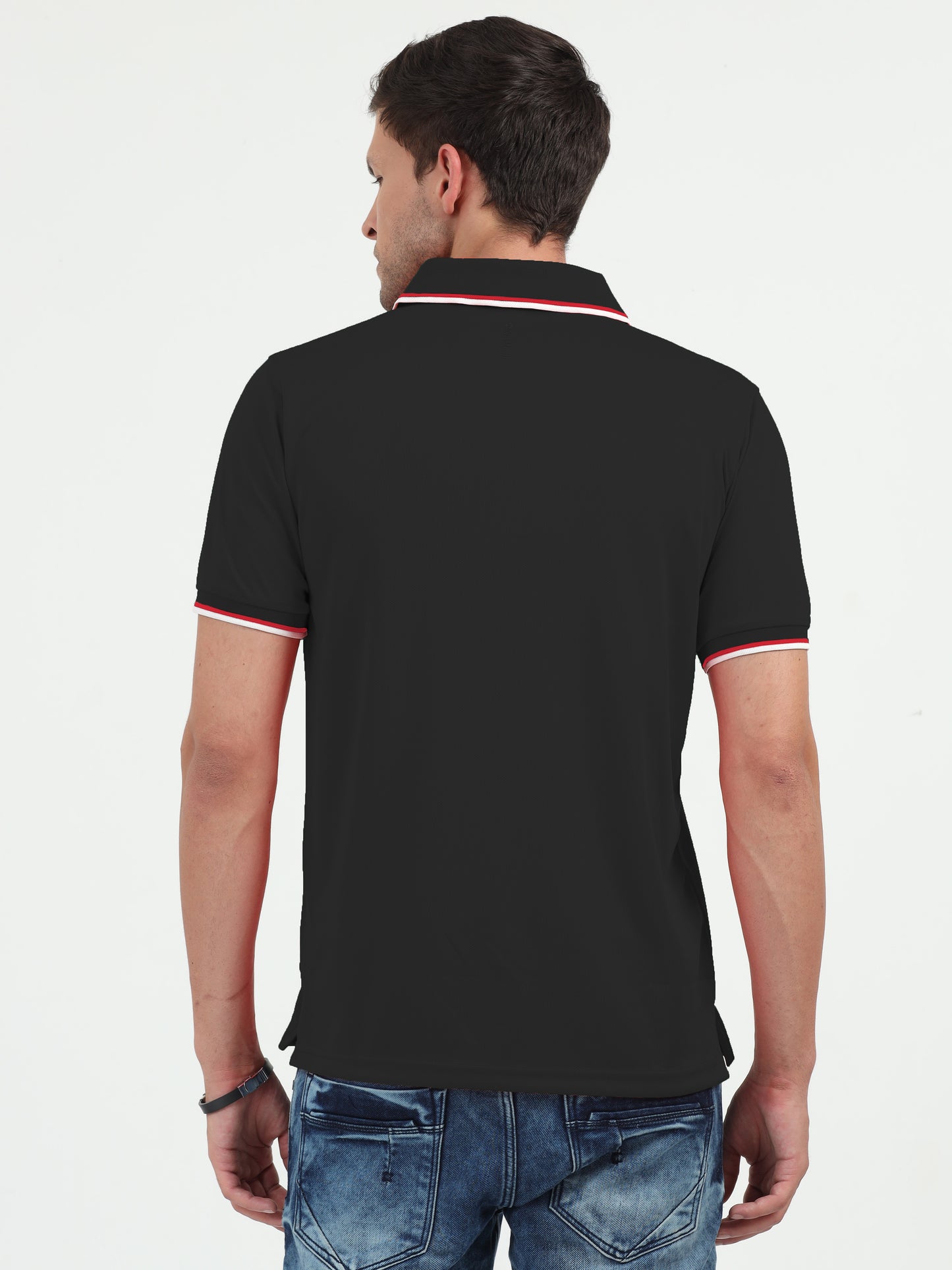 NuMode DryFit Polo with Tipping Collar - Black