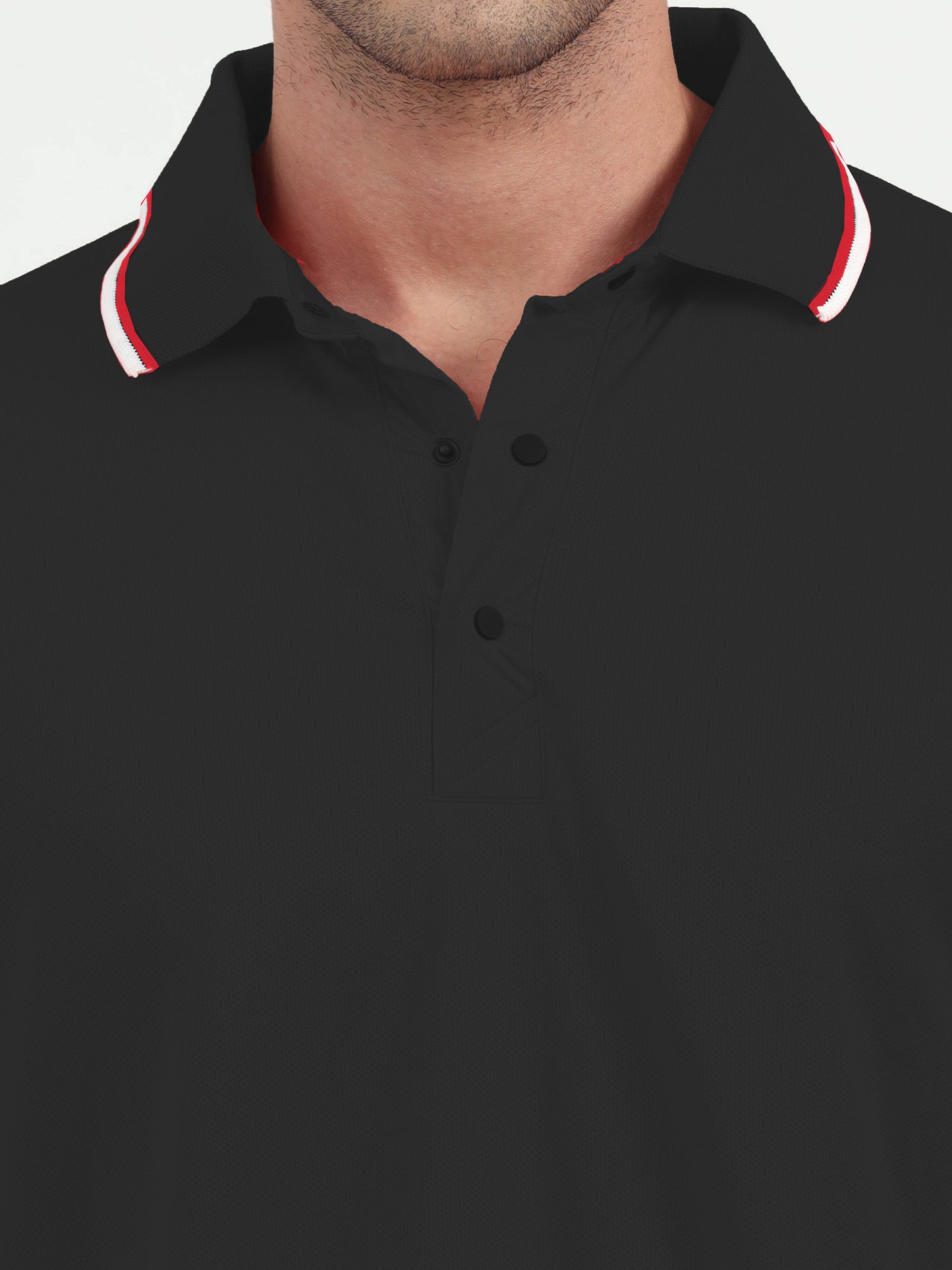 NuMode DryFit Polo with Tipping Collar - Black