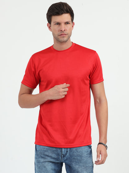 NuMode DryFit Round Neck T-Shirt - Red