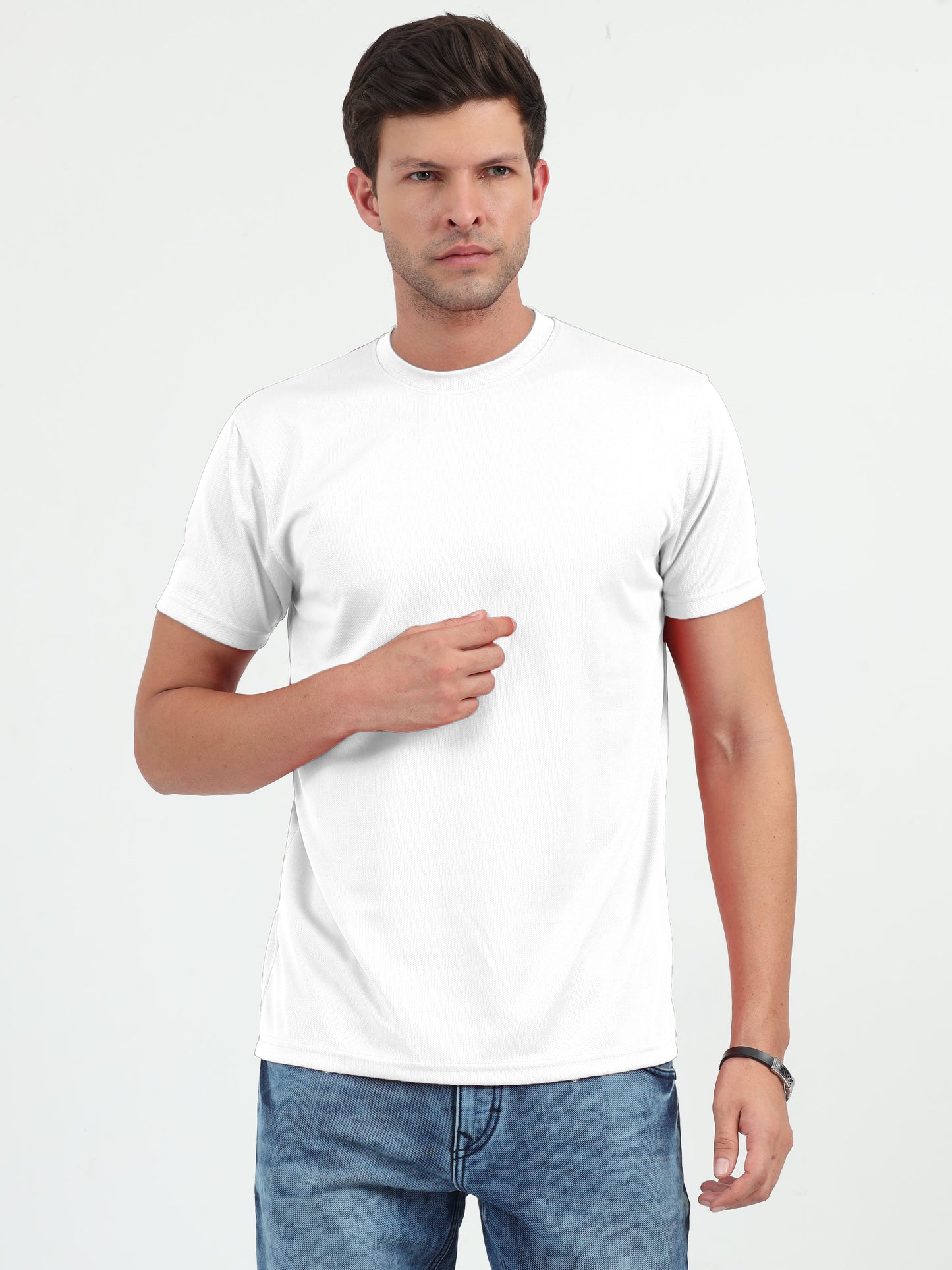 NuMode DryFit Round Neck T-Shirt - White