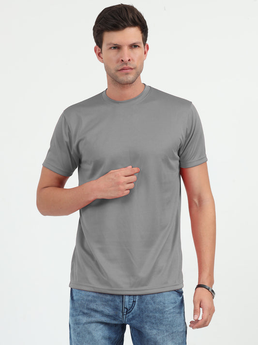 NuMode DryFit Round Neck T-Shirt - Grey