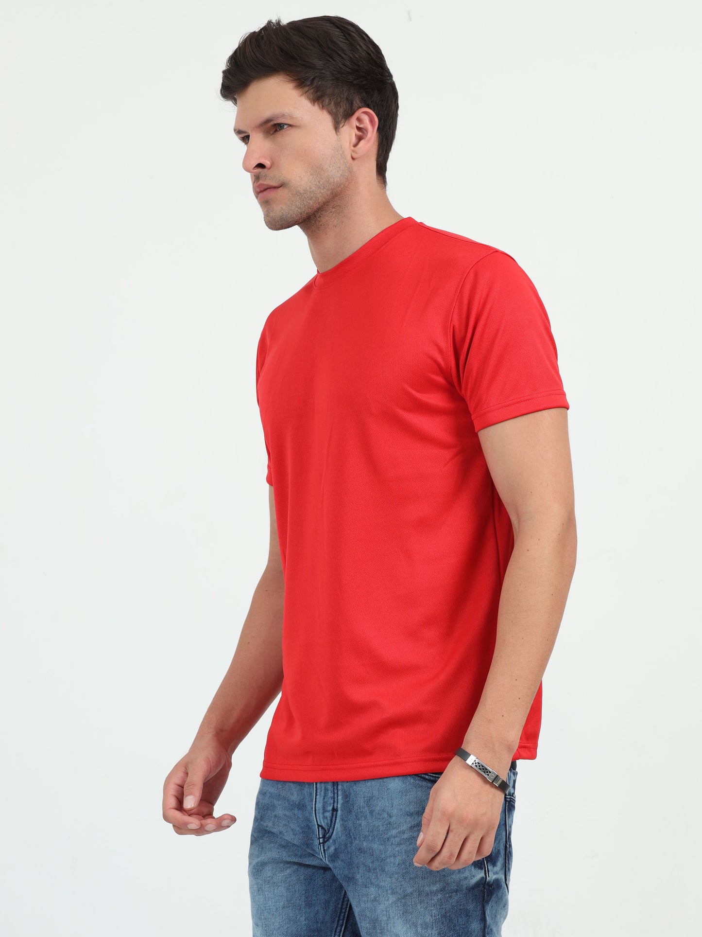 NuMode DryFit Round Neck T-Shirt - Red