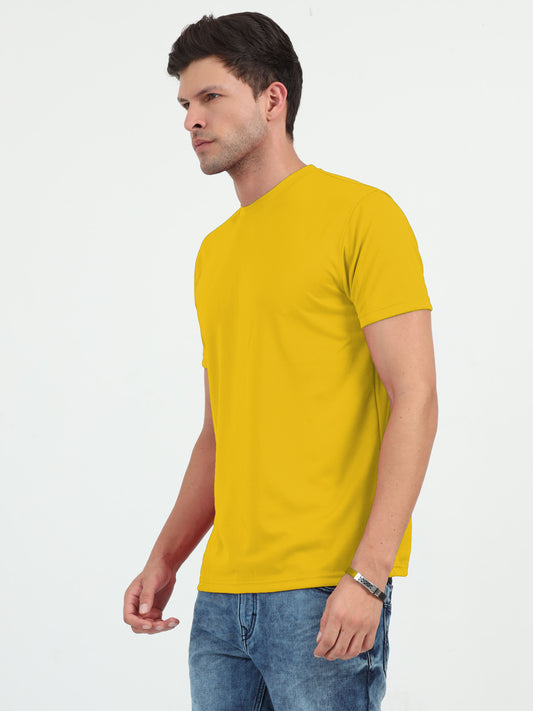 NuMode DryFit Round Neck T-Shirt - Yellow