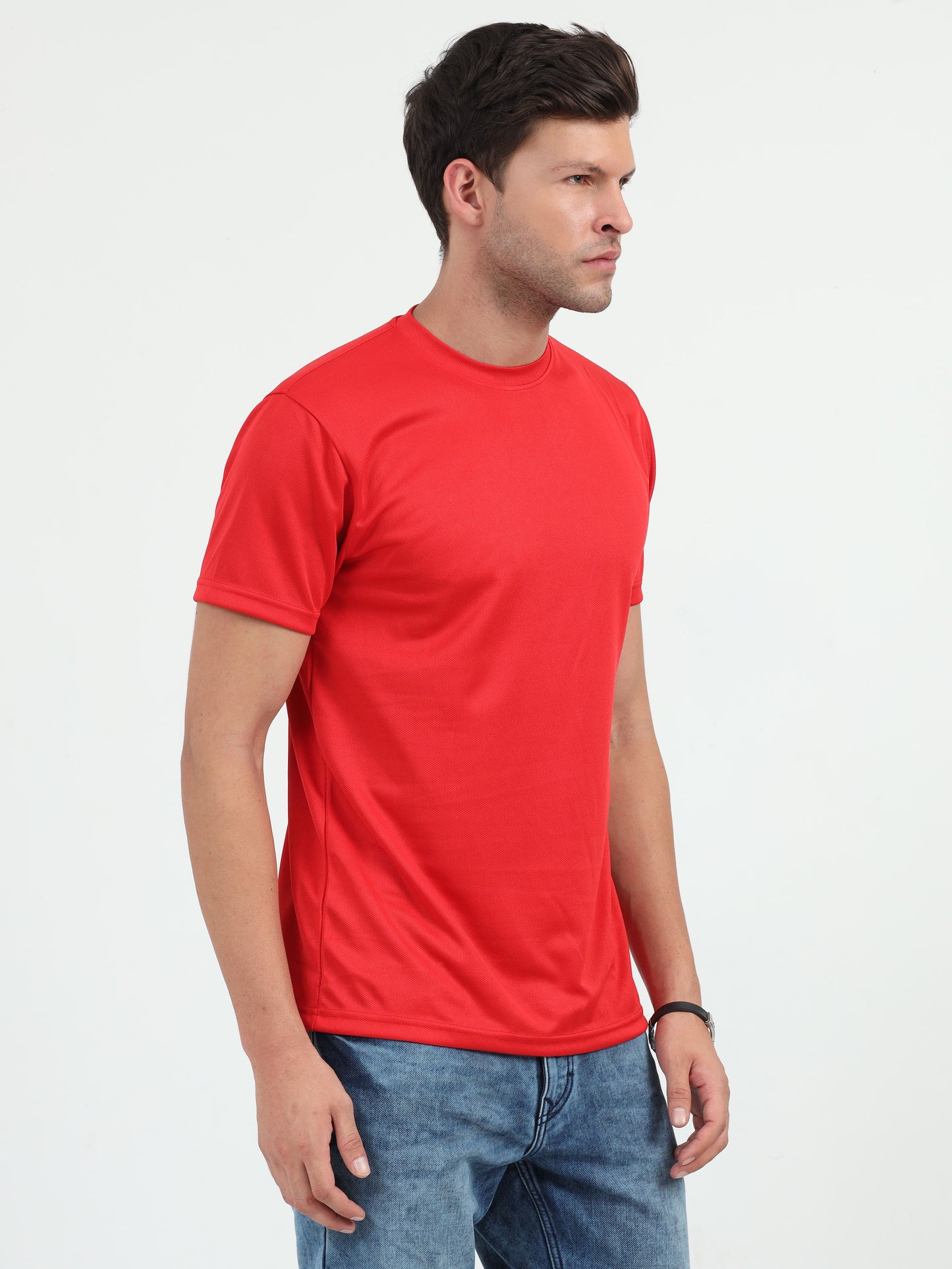 NuMode DryFit Round Neck T-Shirt - Red