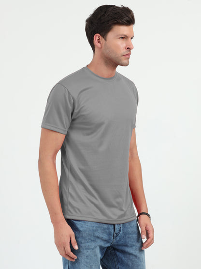 NuMode DryFit Round Neck T-Shirt - Grey