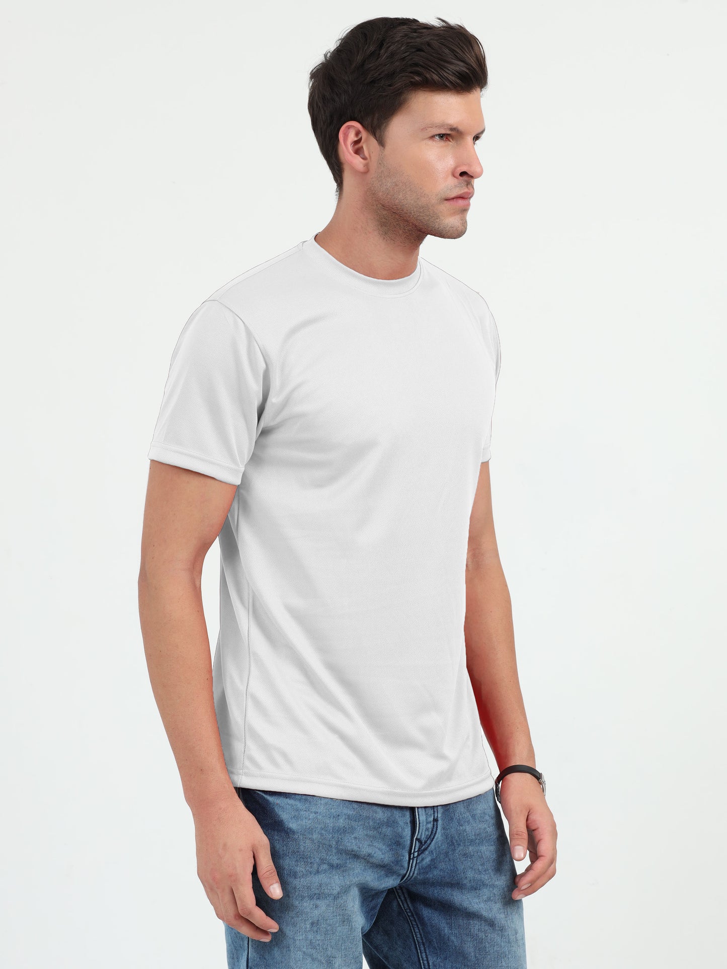 NuMode DryFit Round Neck T-Shirt - White