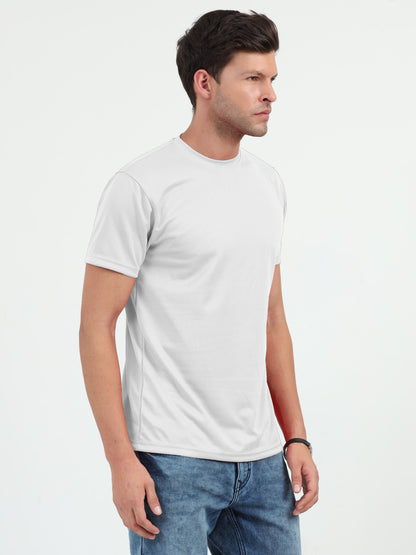 NuMode DryFit Round Neck T-Shirt - White