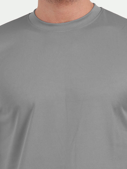 NuMode DryFit Round Neck T-Shirt - Grey