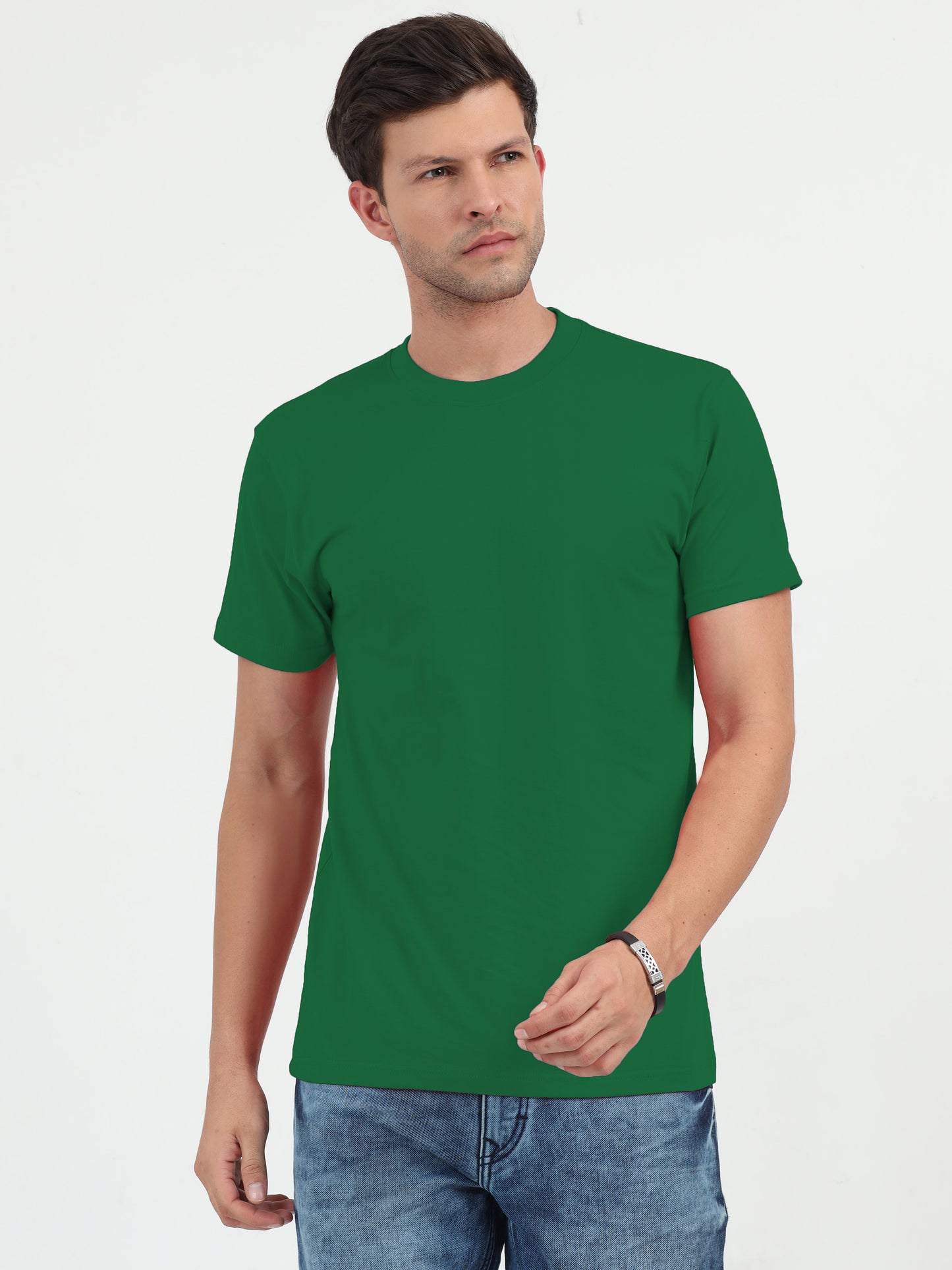 NuMode 100% Cotton Round Neck T-Shirt - Green