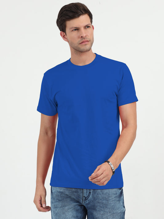 NuMode 100% Cotton Round Neck T-Shirt - Blue