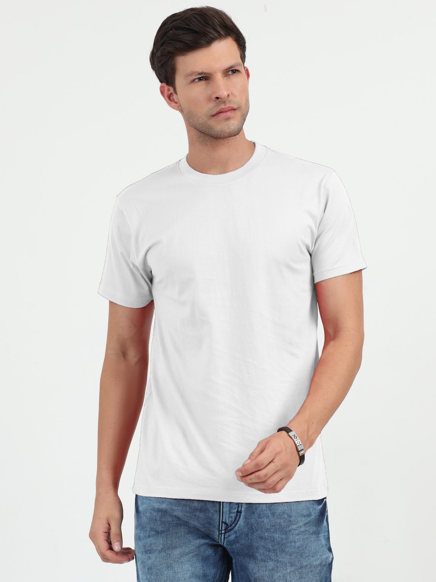 NuMode 100% Cotton Round Neck T-Shirt - White