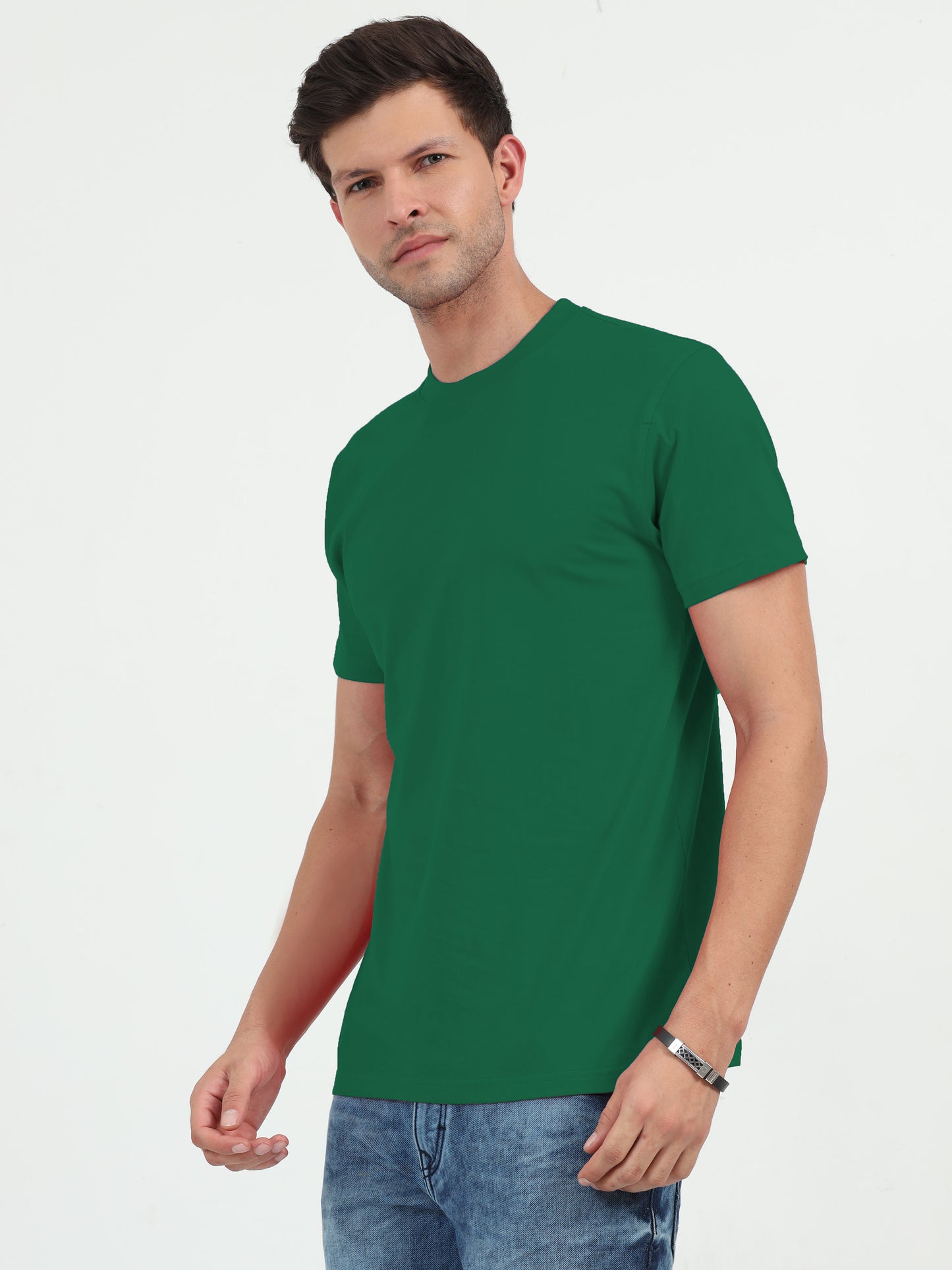 NuMode 100% Cotton Round Neck T-Shirt - Green