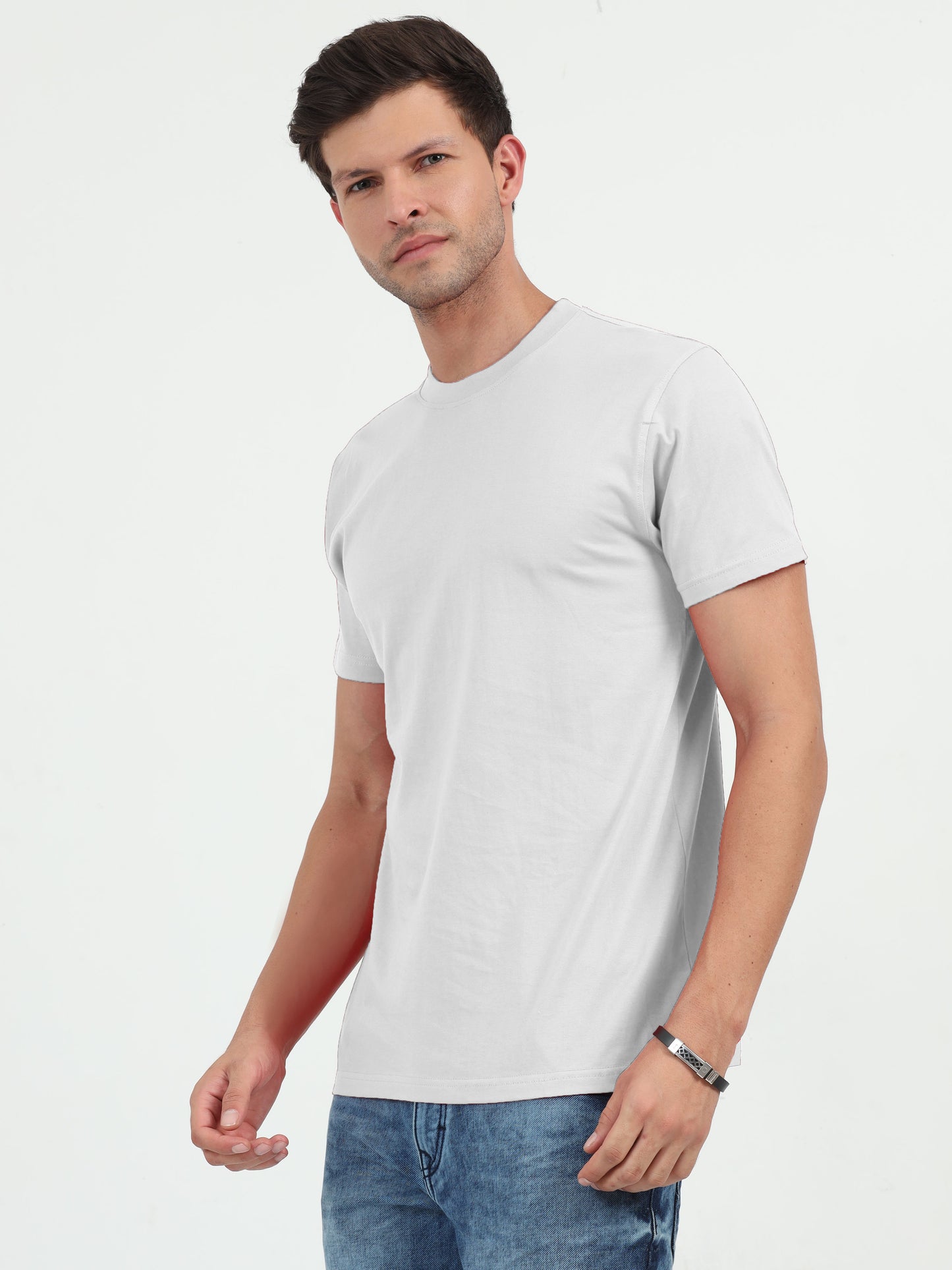 NuMode 100% Cotton Round Neck T-Shirt - White