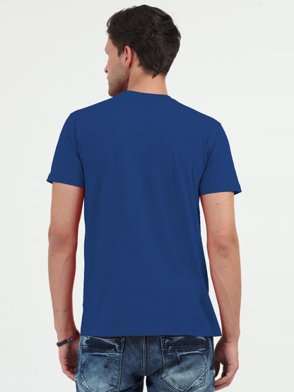 NuMode 100% Cotton Round Neck T-Shirt - Blue