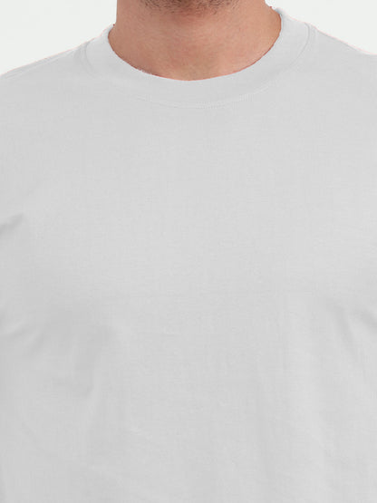 NuMode 100% Cotton Round Neck T-Shirt - White