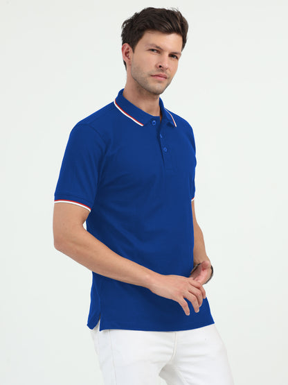 NuMode DryFit Polo with Tipping Collar - Blue