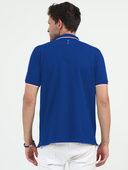 NuMode DryFit Polo with Tipping Collar - Blue