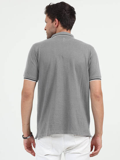 NuMode DryFit Polo with Tipping Collar - Grey