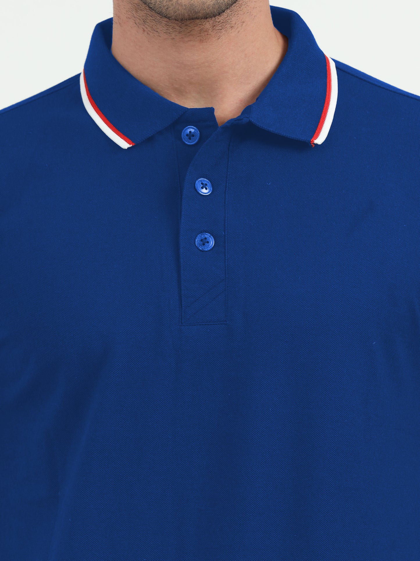 NuMode DryFit Polo with Tipping Collar - Blue