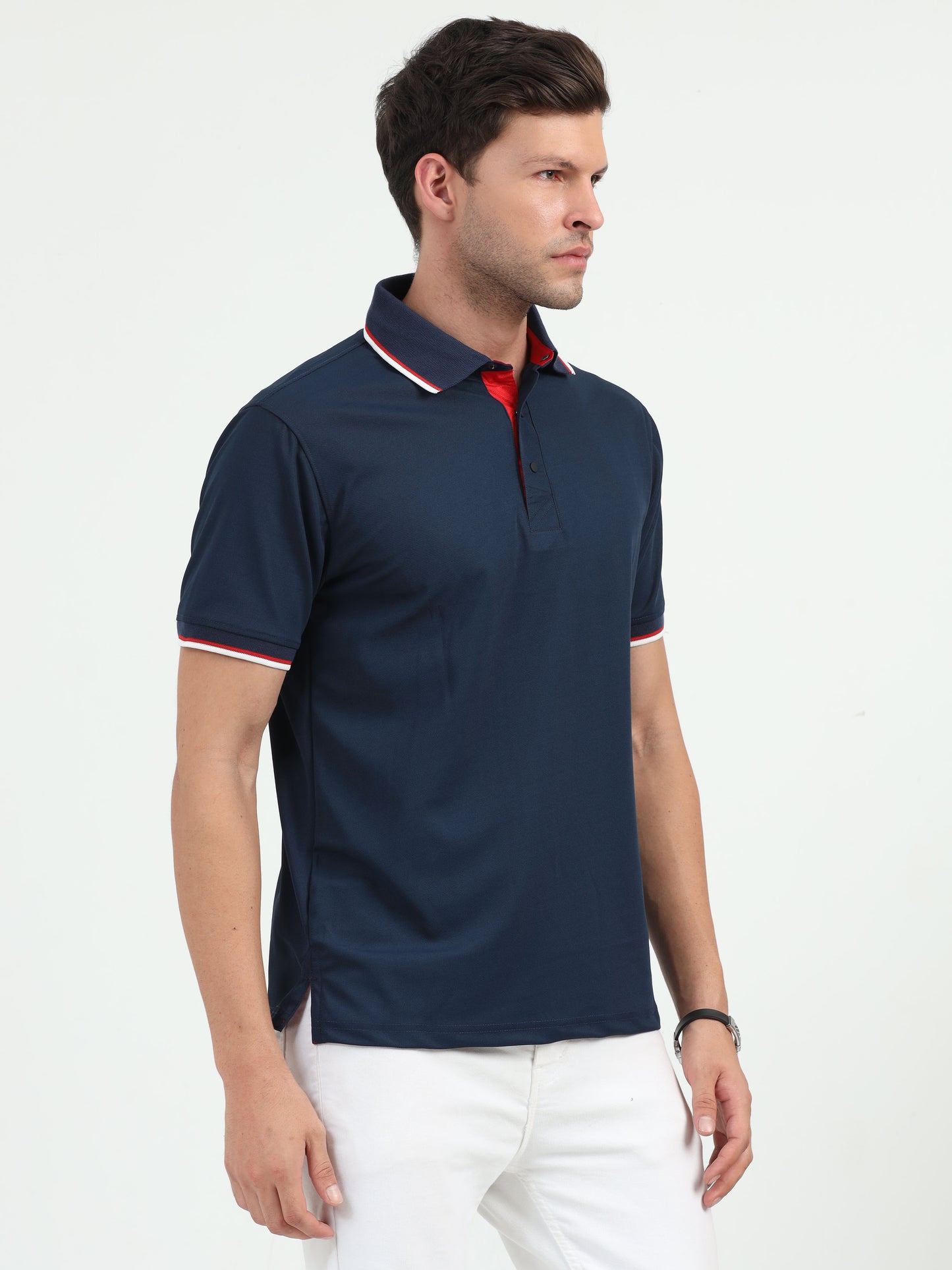 NuMode DryFit Polo with Tipping Collar - Navy