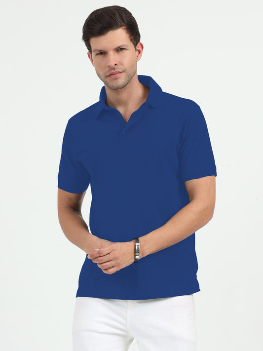 NuMode DryFit Jaquard Collar Polo - Blue