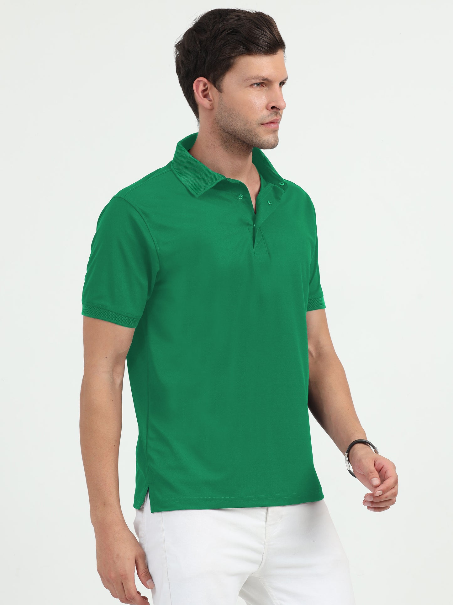 NuMode DryFit Jaquard Collar Polo - Green