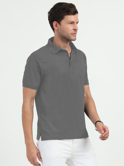 NuMode DryFit Jaquard Collar Polo - Grey