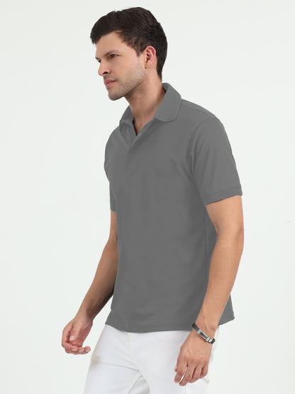 NuMode DryFit Jaquard Collar Polo - Grey