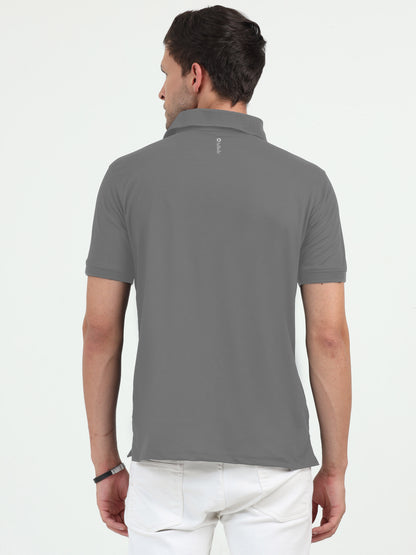 NuMode DryFit Jaquard Collar Polo - Grey