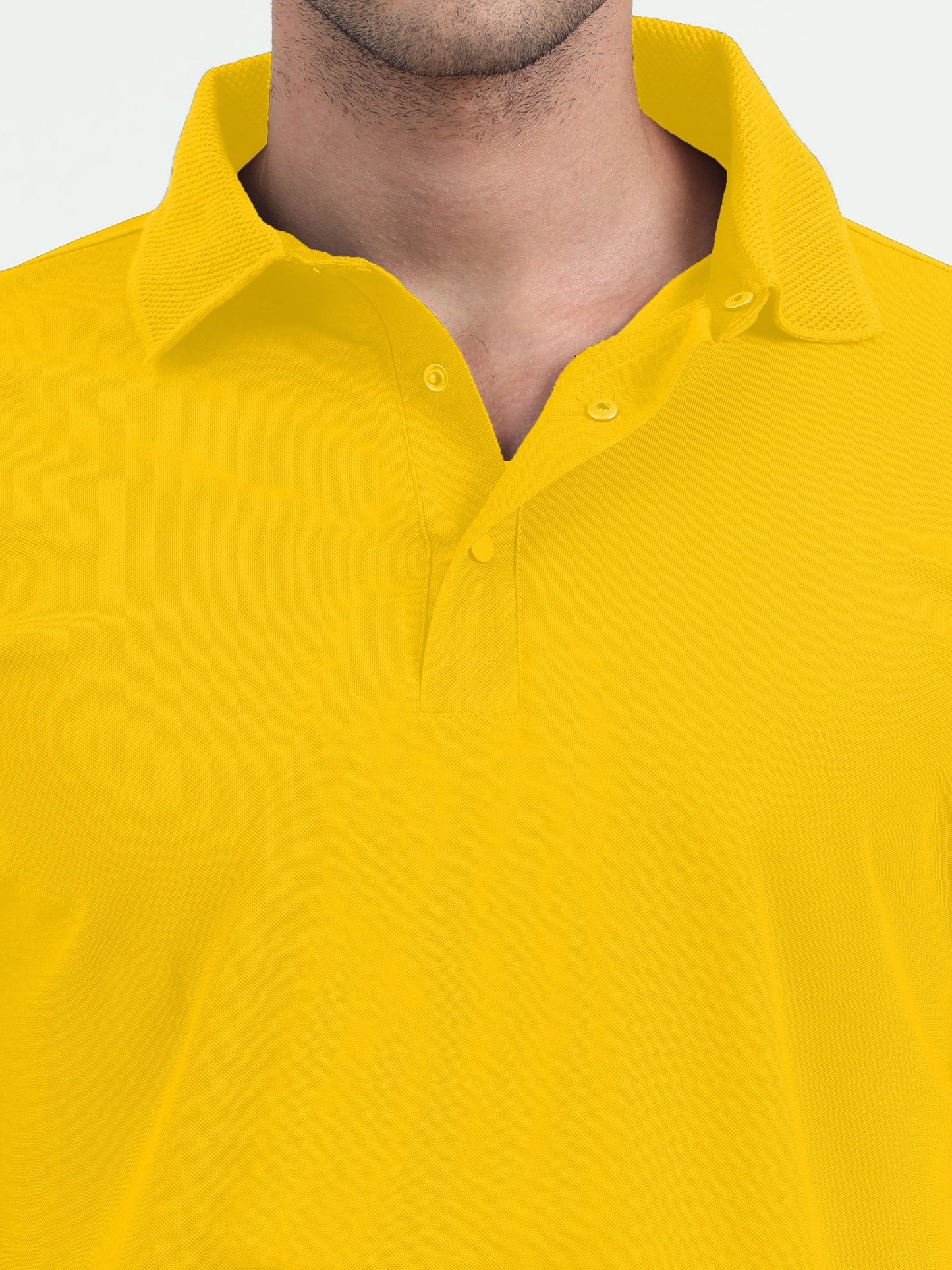 NuMode DryFit Jaquard Collar Polo - Yellow